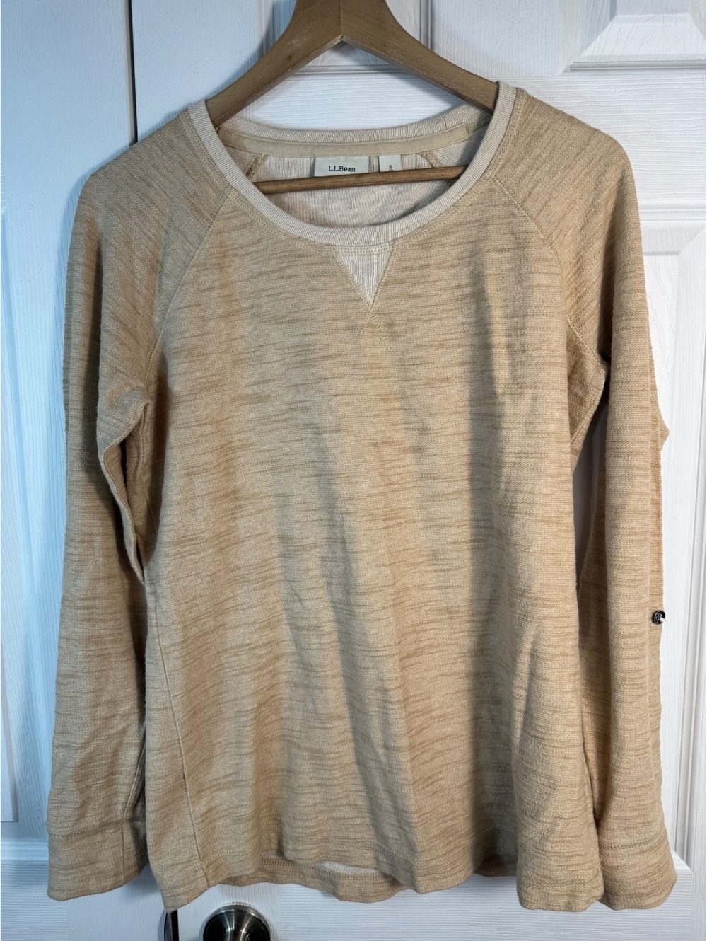L.L.Bean Women's Beige Long Sleeve Pullover Sweater Size Small